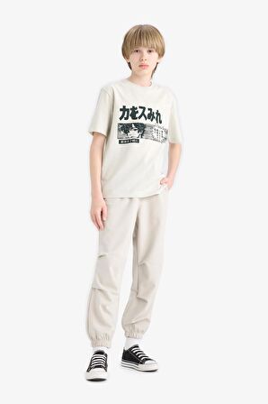 DeFacto Erkek Çocuk Beli Paçası Lastikli Jogger Eşofman Altı C2093A825SPGR526