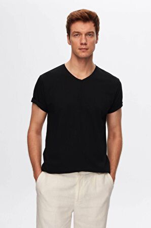 Ds Damat Slim Fit Siyah T-Shirt 4HC141996755M 4HC141996755M
