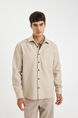 DeFacto Regular Fit Polo Yaka Uzun Kollu Gömlek D2622AX24AUBG779