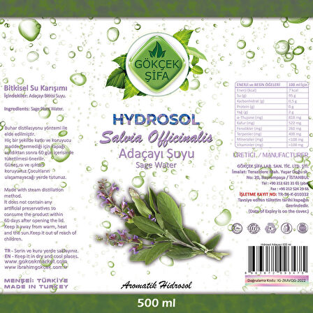 Hydrosol Adaçayı Suyu