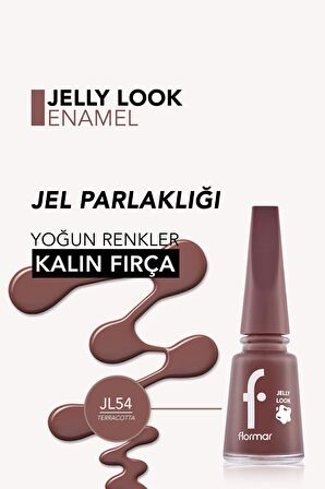 Flormar Jel Görünümlü Parlak Oje (kahve) - Jelly Look Nail Enamel - Jl54 Terracotta - 8690604568864