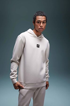 DeFactoFit Standart Fit Kapüşonlu Skuba Dalgıç Kumaş Sporcu Sweatshirt B4758AX24SPBG700