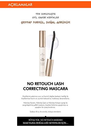 Keratin ve Kolajen İçeren  Besleyici Şeffaf Maskara No Retouch Lash Correcting Mascara