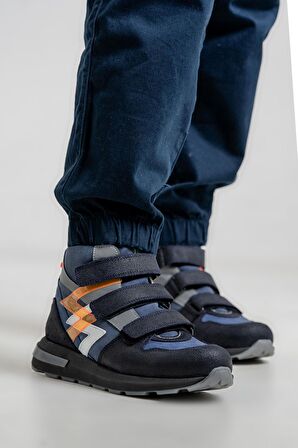 mnpc Erkek Çocuk Lacivert Hakiki Deri Anatomik Trekking Bot