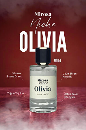 Mirosa de France Olivia Niche Collection Yüksek Kalıcı Kadın Parfum Olympea Olympia EDP Premium Kutu 50ml N104