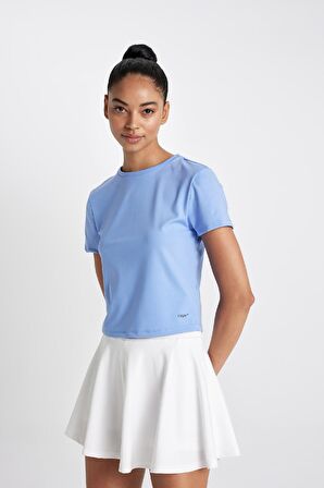 DeFactoFit Slim Fit Dar Kesim Bisiklet Yaka Arma Baskılı Sporcu Kısa Kollu Tişört C8369AX24HSPR457