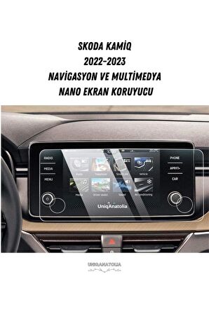 Skoda Kamiq Navigasyon ve Digital Gösterge Panel Uyumlu Nano Ekran Koruyucu