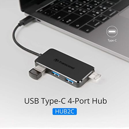 Transcend TS-HUB2C – USB-C Cihazlarınız İçin 4 Portlu USB 3.1 HUB