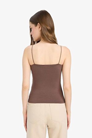 DeFacto Fitted Kare Yaka Basic Düz Askılı Atlet F5196AX25SMBN258