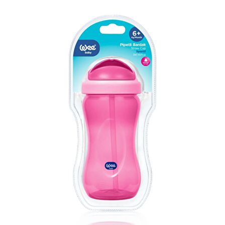Wee Baby Pipetli Bardak 350 ml - PEMBE