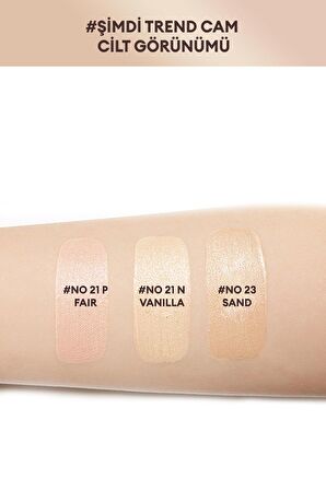 Işıltılı ve Cam Cilt Görünüm Sunan Hafif Dokulu Cushion SPF40++ Glow Cushion (No.21P)