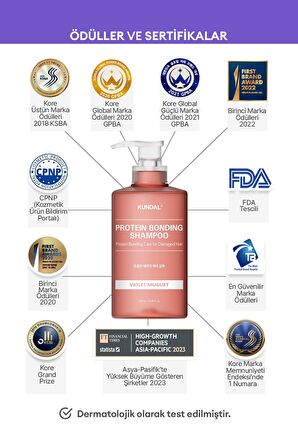 Protein Kompleksi İçeren Onarıcı Bakım Şampuanı Kundal Protein Bonding Shampoo 500ml (Violet Muguet)