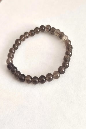 SERTİFİKALI 6 MM DUMANLI KUVARS DOĞALTAŞ BİLEKLİK