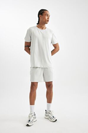 DeFactoFit Standart Fit Bisiklet Yaka Sporcu Kısa Kollu Tişört C9175AX24AUGR493