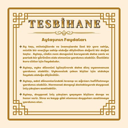 1000 Ayar Gümüş Kazaz Püsküllü Küre Kesim Aytaşı Doğaltaş Tesbih