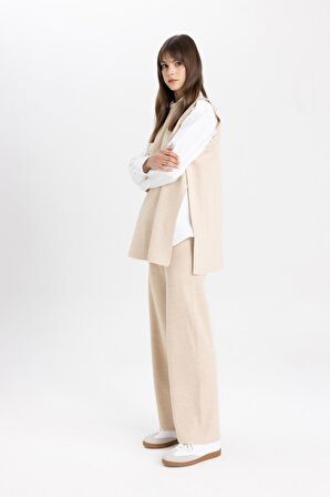 DeFacto Triko Pantolon Straight Fit Geniş Bol Paça C2088AX24SPBG662