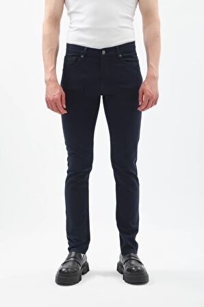 Erkek Jesus Slim Fit Gabardin Pantolon Lacivert