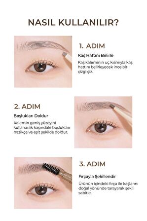 Uzun Süre Kalıcı Asansörlü Kaş Kalemi  Perfect Eyebrow Styler (Black)