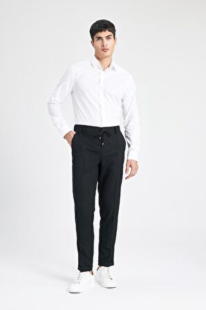 DeFacto Slim Fit Dar Kesim İtalyan Yaka Non Iron Ütü Gerektirmeyen Uzun Kollu Beyaz Gömlek A7803AX24SPWT32