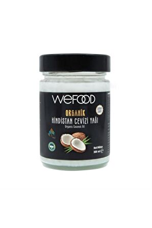 Wefood Organik Hindistan Cevizi Yağı 300 ml 2'li (Organik Sertifikalı, Soğuk Sıkım)