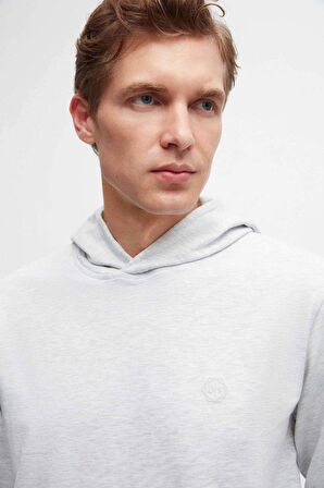 Ds Damat Relaxed Fit Gri Pamuklu Logo Baskılı Sweatshirt 8HCE2ORT01001 8HCE2ORT01001