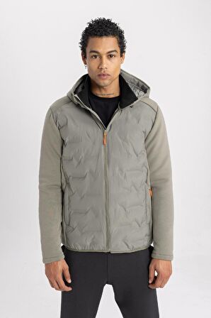 DeFactoFit Rüzgar Geçirmez Mont Slim Fit Dar Kesim Kapüşonlu Fermuarlı Cepli B2301AX24SPKH457