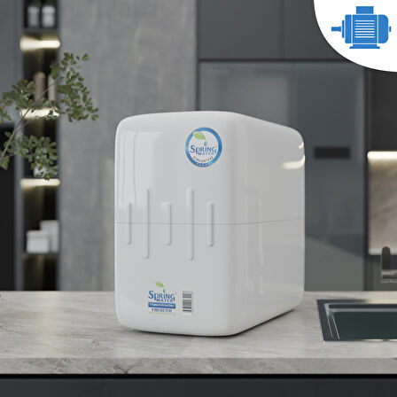 Spring Water 11 Aşamalı Ters Ozmoz NSF Sertifikalı Alkali Su Arıtma Cihazı - 8 Litre Tanklı – Pompalı