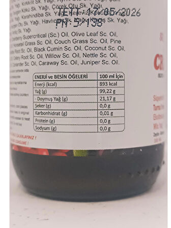 Turna Yemişi Süperkritik Mix Yağı 100 ml (Cranberry Supercritical Mix Oil)