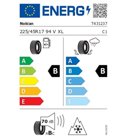 Nokian Tyres 225/45 R17 94V XL WR Snowproof P Kış Lastiği ( Üretim Yılı: 2023 )