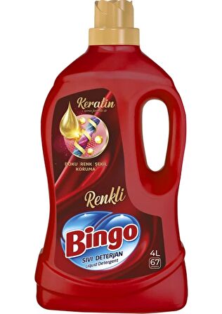 Bingo Renkliler İçin Sıvı Deterjan 4 lt 67 Yıkama 