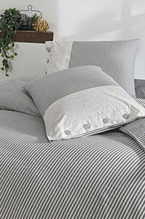 Özdilek NATURAL LİNE ÇİFT KİŞİLİK NEVRESİM TAKIMI Gri