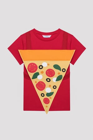 Erkek Çocuk Pizza Çok Renkli Pijama Takımı