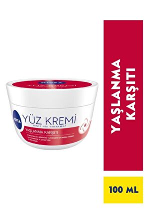 Nivea Yaşlanma Karşıtı Yüz Bakım Kremi 100ml, Nemlendirici, Sıkı Cilt Görünümü, Antioksidan, UV Koruması