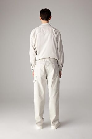 DeFacto Yazlık Gabardin Pantolon Straight Fit Bol Rahat Kesim Cepli Düz Paça B4089AX24SPGR368