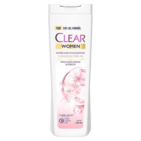 Clear Women Yumuşak ve Parlak Kiraz Çiçeği Kepeğe Karşı Şampuan 350 ml