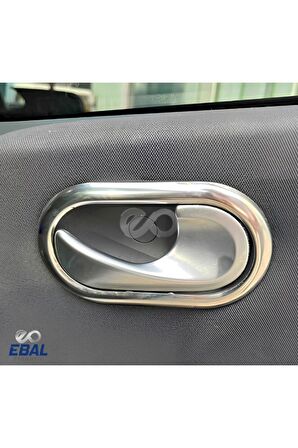 Renault Clio 3 HB Krom İç Kapı Kolu Çerçevesi 4 Parça 2006-2013 P.Çelik