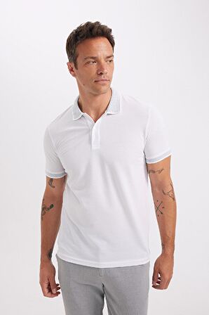 DeFacto Slim Fit Dar Kesim Kısa Kollu Pamuklu Polo Tişört D0033AXNSWT34