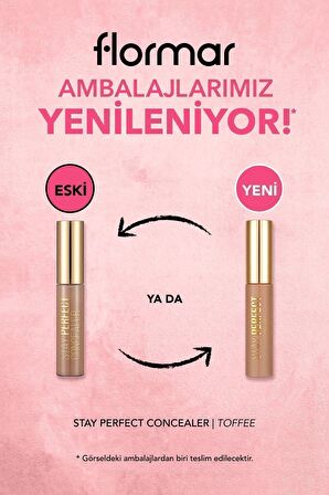 Flormar Doğal Bitişli Kapatıcı (SARI ALT TON) - Stay Perfect Concealer - 010 Toffee - 8682536085625