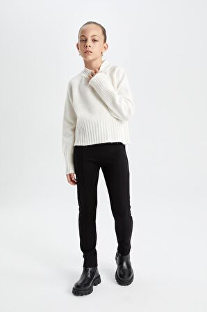 DeFacto Kız Çocuk Uzun Boy Düz Paça Siyah Tayt A5088A824AUBK81