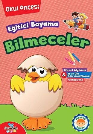 Erdem Çocuk Eğitici Boyama - Bilmeceler Kitabı