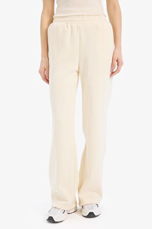 DeFacto Straight Fit Kalın Eşofman Altı Cepli Beli Lastikli Basic Düz Yüksek Bel Geniş Bol Paça B8571AX25SPBG759