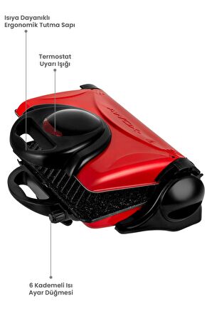 Awox Orion Tost Ve Izgara Makinesi 180° Açılabilir 1800w Kırmızı