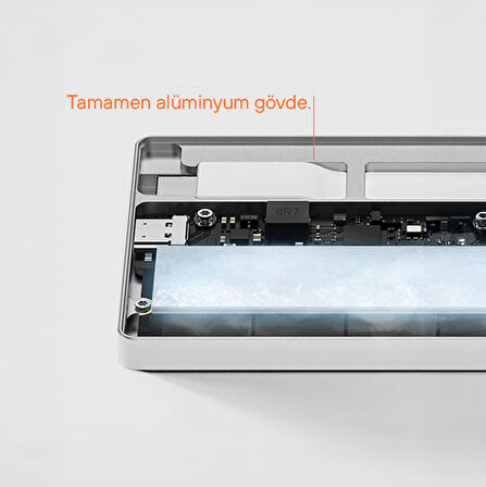 Sharge Disk Plus: Ultra İnce NVMe SSD Kutusu ve Çok Fonksiyonlu Hub - Gümüş