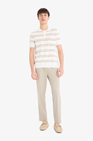 DeFacto Regular Fit Polo Yaka Kısa Kollu Yumuşak Tuşeli Triko Tişört E2665AX25SPER100