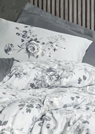Cotton Box Moale Gri Saten Nevresim Takımı Çift Kişilik
