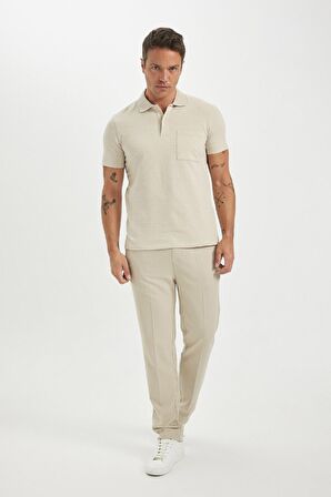 DeFacto Slim Fit Kısa Kollu Polo Tişört D0031AX24SMBG754