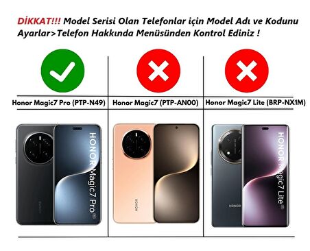 Honor Magic 7 Pro Uyumlu Silikon Kılıf Deri Desenli Kamera Korumalı Darbe Emici Autofocus Kapak