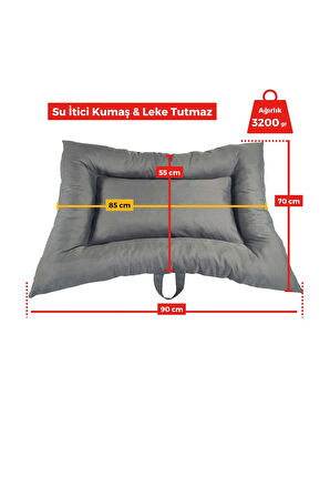 XPERMATE Comfort Köpek Minderi Köpek Yatağı Kedi Yatağı ,Kılıflı, Fermuarlı,70 x 90 CM Ant-Bej