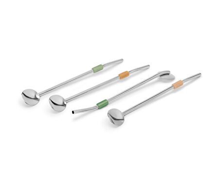 İçecek Kaşığı, Pipet Olarak Kullanılabilir, 4 Adet