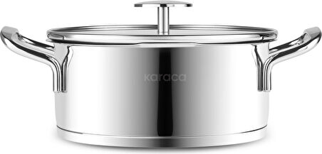 Karaca Vapor New İndüksiyon Tabanlı 8 Parça Süzgeçli Çelik Tencere Seti